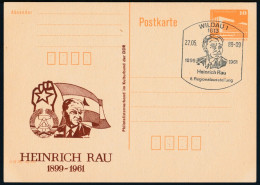 RDA - Entier Postal Repiqué / DDR - Ganzsachen Zudrück P86 II - SSt Wildau 27-5-1989 - Privé Postkaarten - Gebruikt