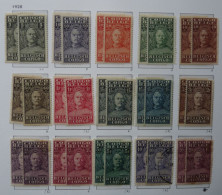 Belgian Congo Belge - 1928  : N°  135 à 149  **/ */0.   - Cote: 86,50€        2 Formats - Unused Stamps