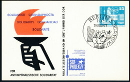 RDA - Entier Postal Privé / DDR - Privatganzsachen PP 17 C2/002 SSt Berlin 19-08-1977 - Privatpostkarten - Gebraucht