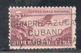 CUBA 1931 1946 AIRMAIL AIR POST MAIL FOR DOMESTIC POSTAGE AIR PLANE 5c USADO USED USATO OBLITERE' - Aéreo
