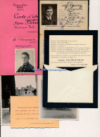 Lot De Documents Et Photos Du Capitaine Delavalle Mort Au Combat ? WW2 Guerre 39-45 Carte D'identité Polytechnique - Guerre, Militaire