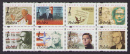 2001 Poland, Polish Millenium, Pope John Paul II Walesa, Pilsudski, Kosciuszko Nobel MNH** - Nuovi