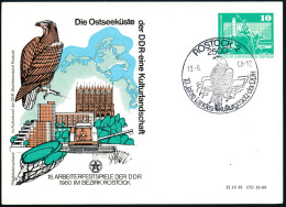 RDA - Entier Postal Privé / DDR - Privatganzsachen PP 16 C2/022 SSt Rostock 19-6-1980 - Cartes Postales Privées - Oblitérées