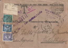 Italy. A173. Treviso. 1953. Lettera  Manoscritti Raccomandati Per Valdobbiadene, T All'arrivo Con Segnatasse X L. 65. - Taxe