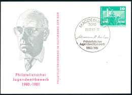 RDA - Entier Postal Privé / DDR - Privatganzsachen PP 16 C2/012 SSt Magdeburg 3-7-1981 - Privatpostkarten - Gebraucht