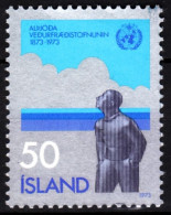 ICELAND / ISLAND 1973 International Meteo Co-operation - 100. Sculpture. Single, MNH - Climate & Meteorology