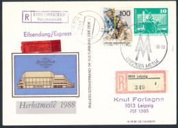 RDA - Entier Postal Privé / DDR - Privatganzsachen PP 16 D2/039 SSt Leipzig 3-9-1988 +Tagesstempel 5-9-1988 - Private Postcards - Used