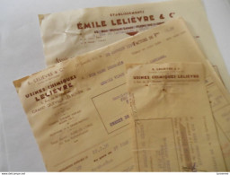 T535 / 2 Factures + Traite USINES CHIMIQUES LELIEVRE - 5 Rue De La Chaussée GRAND QUEVILLY LES ROUEN - 1936 - Invoices