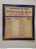 Cal01 - CALENDRIER 1968 ETS QUIOC - 6 Et 8 Bvd Limbert AVIGNON - COMMERCE DE BOIS - Formato Grande : 1961-70