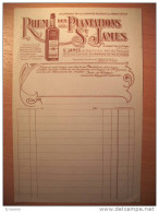 T560 / Facture Des Années 1930 RHUM DES PLANTATIONS ST-JAMES - Invoices