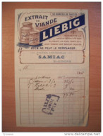 T570 / Facture 1916 EXTRAIT DE VIANDE LIEBIG Et Pub BOUILLON OXO Au Verso - Epicerie Universelle SAMIAC à St GIRONS - Invoices