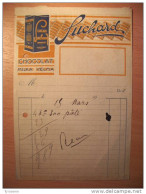 T557 / Facture Vers 1935 CHOCOLAT MILKA VELMA - CACAO SUCHARD Solubilisé - Invoices
