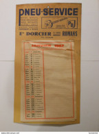 Cal02 - CALENDRIER 1967 PNEUS SERVICE - ETS DORCIER 27 Cours Bonnevaux à ROMANS Drôme - Groot Formaat: 1961-70