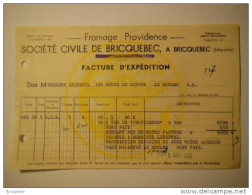 T174 / Facture Fromage Providence Société Civile De Bricquebec - Manche - Invoices