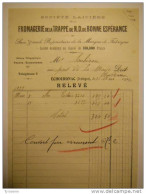 T154 / Facture Fromagerie De La Trappe De Notre Dame De Bonne Espérance à ECHOURGNAC (Dordogne) - Invoices