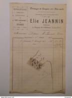 T098 / Facture Fromages De Gruyère Brie & St-Rémy - Fromagerie Elie JEANNIN à PAGNY LE CHATEAU - Côte D'Or 1914-18 - Invoices