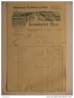 T102 / Facture Fromages De Brie De 1918 LAMBERT Fils à SAMOIS - Seine Et Marne - Provenance MEAUX CRECY COULOMMIERS - Facturen