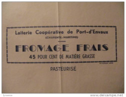 T731 / étiquette D'emballage Fromage De La Laiterie De PORT D'ENVAUX - Charente-Maritime - Fatture
