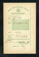 "WUERTTEMBERG" 1889, Postschein Handschriftlich "BAIERSBRONN" (0193) - Briefe U. Dokumente