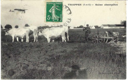 Trappes Scene Champetre (avec Un Avion), Rare - Trappes