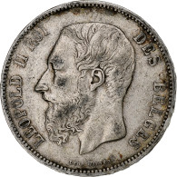 Monnaie, Belgique, Leopold II, 5 Francs, 5 Frank, 1875, TB+, Argent, KM:24 - 5 Francs