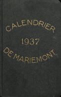Morlanwelz-Mariemont / Calendrier 1937 - Petit Format : 1921-40