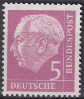 1954 Deutschland > BRD, ** Mi:DE 179xWv, Sn:DE 704, Yt:DE 64, Prof. Dr. Heuss - Ungebraucht