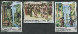 Guinea Ecuatorial:Unused Stamps Serie Waterfalls And Ethnics, 1989, MNH - Guinée Equatoriale