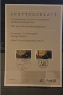 Deutschland 1995; 100 Jahre Nobelpreis ETB 37/1995; Gemeinschaftsausgabe Mit Schweden - Joint Issues