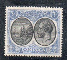 DOMINICA 1923 1933 SEAL OF COLONY 3p MH - Dominica (...-1978)