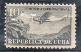 CUBA 1931 1946 AIRMAIL AIR POST MAIL FOR DOMESTIC POSTAGE AIR PLANE 10c MH - Aéreo