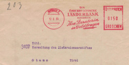 EMA Innsbruck 1961 ÖLB Länderbank Berater Geldfragen > Zisterzienser-Kloster Stams - Machines à Affranchir (EMA)
