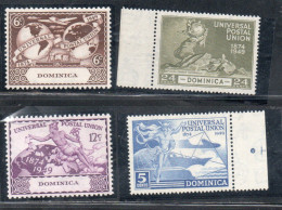 DOMINICA 1949 UPU COMPLETE SET SERIE COMPLETA MNH - Dominica (...-1978)