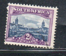 SUD SUID SOUTH AFRICA AFRIQUE UNION 1927 1928 GOVERNMENT BUILDINGS PRETORIA PENCE 2p  USATO USED OBLITERE' - Used Stamps