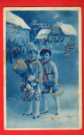 EBM-15  RARE  Buon Natale Joyeux Noël . Art Nouveau Jugendstil. .Circulé Sous Enveloppe. - Altri & Non Classificati