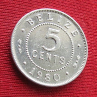 Belize 5 Cents 1980 KM# 34a Lt 1594 *V1T Beliz Belice - Belize