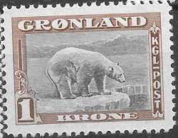 AFA#14   Greenland 1945    American Issue,    MNH**, Beautifully Centered. - Neufs