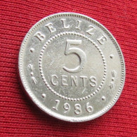 Belize 5 Cents 1986 KM# 34a Lt 743 *V2T Beliz Belice - Belize