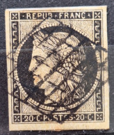 France 1849 N°3a Ob Grille TB  Cote 75€ - 1849-1850 Ceres