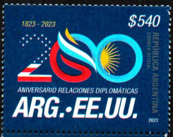Argentina 2023 ** Bicentennial Diplomatic Relations With The United States Of America. - Ungebraucht