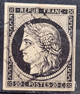 France 1849 N°3a Ob Grille TB  Cote 75€ - 1849-1850 Ceres