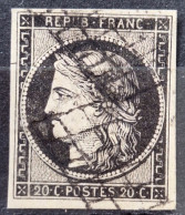 France 1849 N°3 Ob Grille TB  Cote 70€ - 1849-1850 Ceres