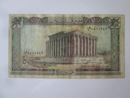 Lebanon 50 Livres 1988 Banknote See Pictures - Liban