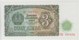 Bulgaria, Banconota Da 3 Leva 1951 Pick 81 A  - FDS - - Bulgarie