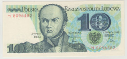 Polonia, Banconota Da 10 Zlotych 1982 - Pologne