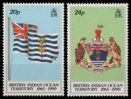 BIOT 1990 - Mi-Nr. 108-109 ** - MNH - 25 Jahre BIOT - Territorio Britannico Dell'Oceano Indiano