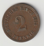 DEUTSCHES REICH 1913 A: 2 Pfennig, KM 16 - 2 Pfennig