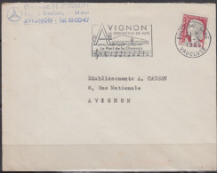 Mne De DECARIS 25c  + Sécap   Sur Lettre Pub " Blason MERCEDES " De  AVIGNON  Le 5 5 1964  Pour AVIGNON - 1960 Maríanne De Decaris