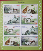 Tajikistan  2021  Fauna  Cats  (Butterflies)  M/S  IMPERFORATED   MNH - Chats Domestiques