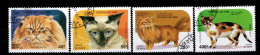 - Chats - 1995 - LAOS - N° 1186 / 90 - Oblitérés - Manque 1190 - Chats Domestiques